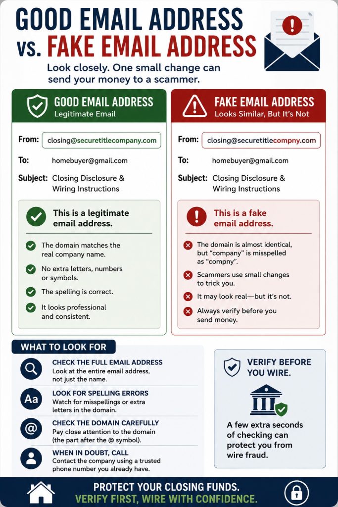 Good Email VS Fake Email Address - Email Scam