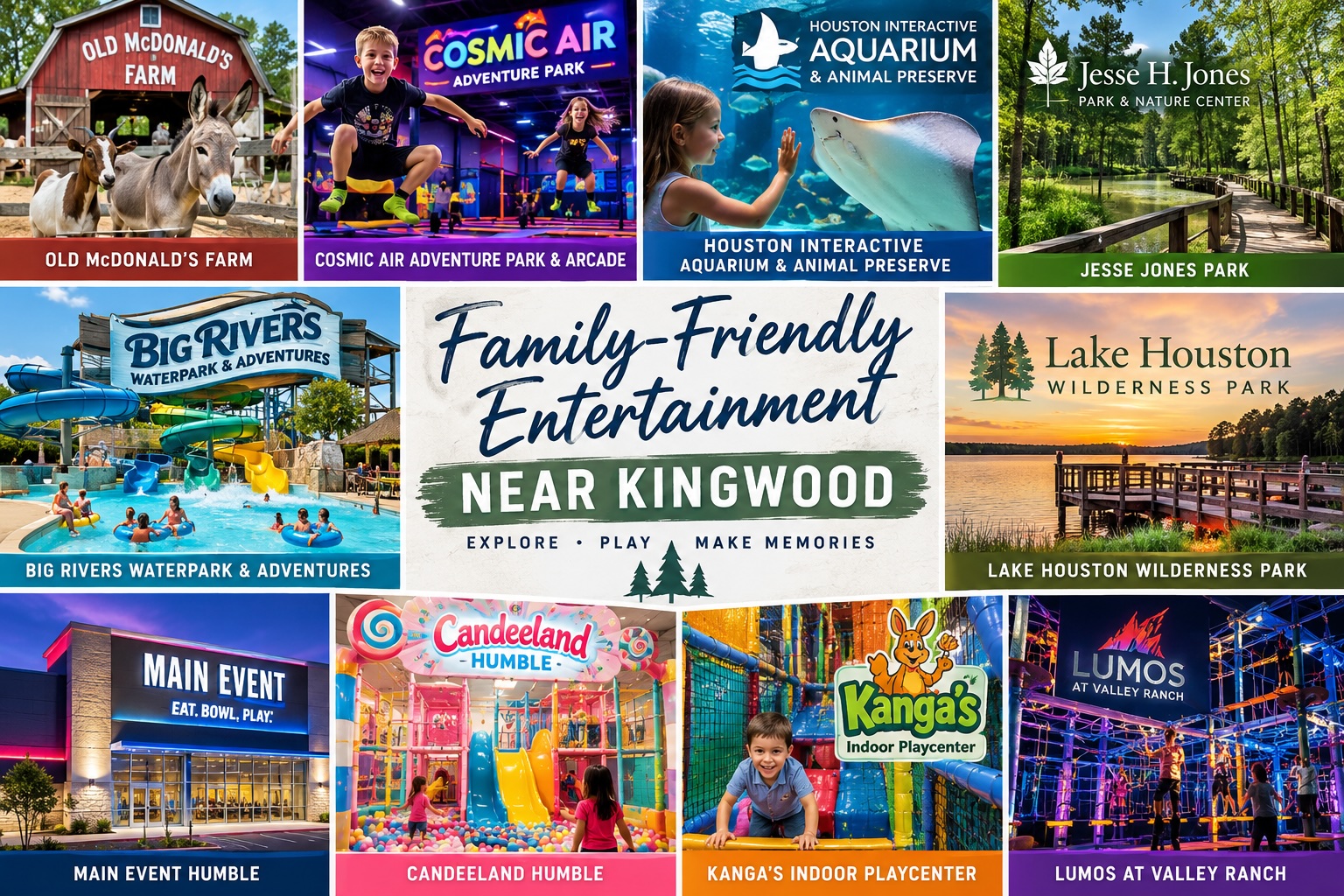 Family friendly entertainment near Kingwood TX